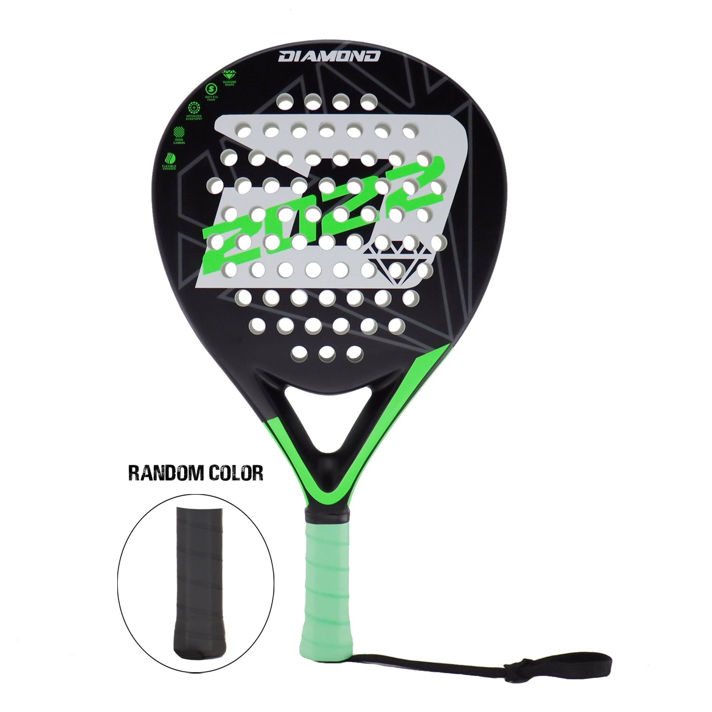 Pro Tennis Padel Paddle Racket Diamond Shape EVA SOFT racchetta