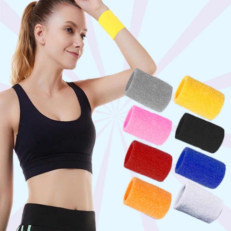 1PCS Towel Sports Wristbands Tennis Sweat Bands Wrist Guard For Basketball Volleyball padel Fitness Sweatbands Wrist Wrap Cuff