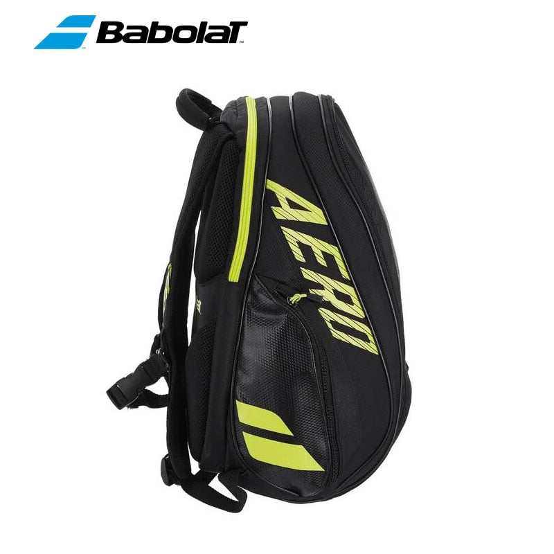 BABOLAT PURE AERO Tennis Backpack STRIKE Tim Model Tennis Racket Bag 2-Pack Unisex Yellow Portable Squash Padel Beach Tennis Bag